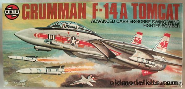 Airfix 1/72 Grumman F-14A Tomcat - VF-2 USS Enterprise or VF-1 Wolfpack, 05013-1 plastic model kit